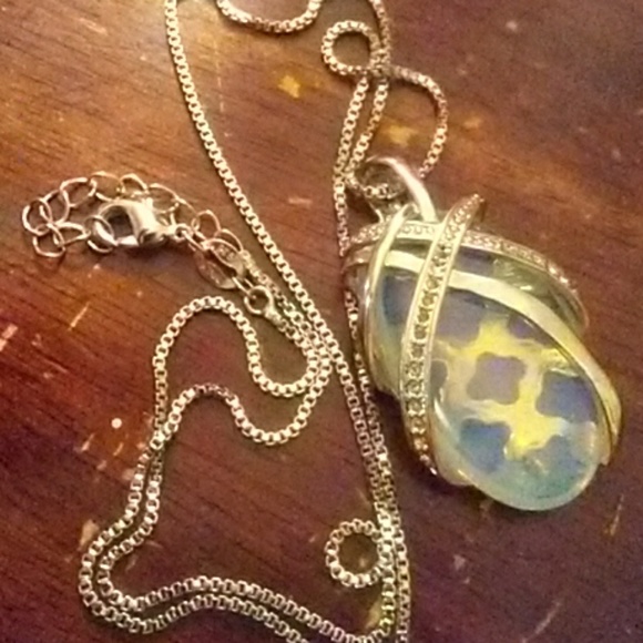Jewelry - All 925 and opal necklace